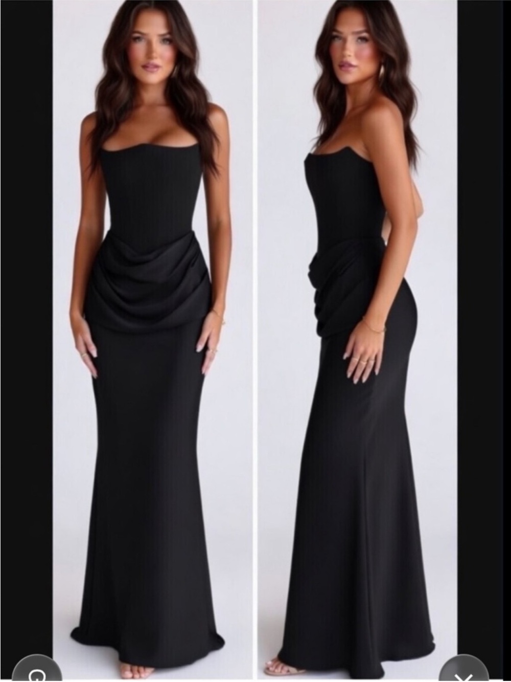 House of CB ‘Persephone' Black Strapless Corset Dress, XS-US 2-4 - Picture 5 of 7